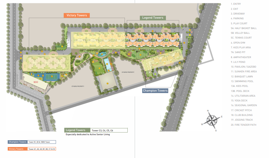 Legend Towers Site Plan - 11 Acres Layout