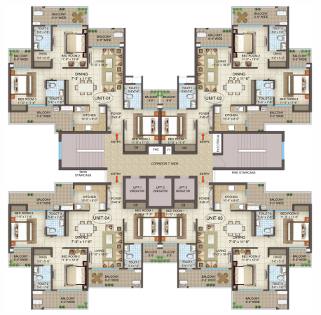 Cluster Plan 2050 Sq. Ft. Configuration